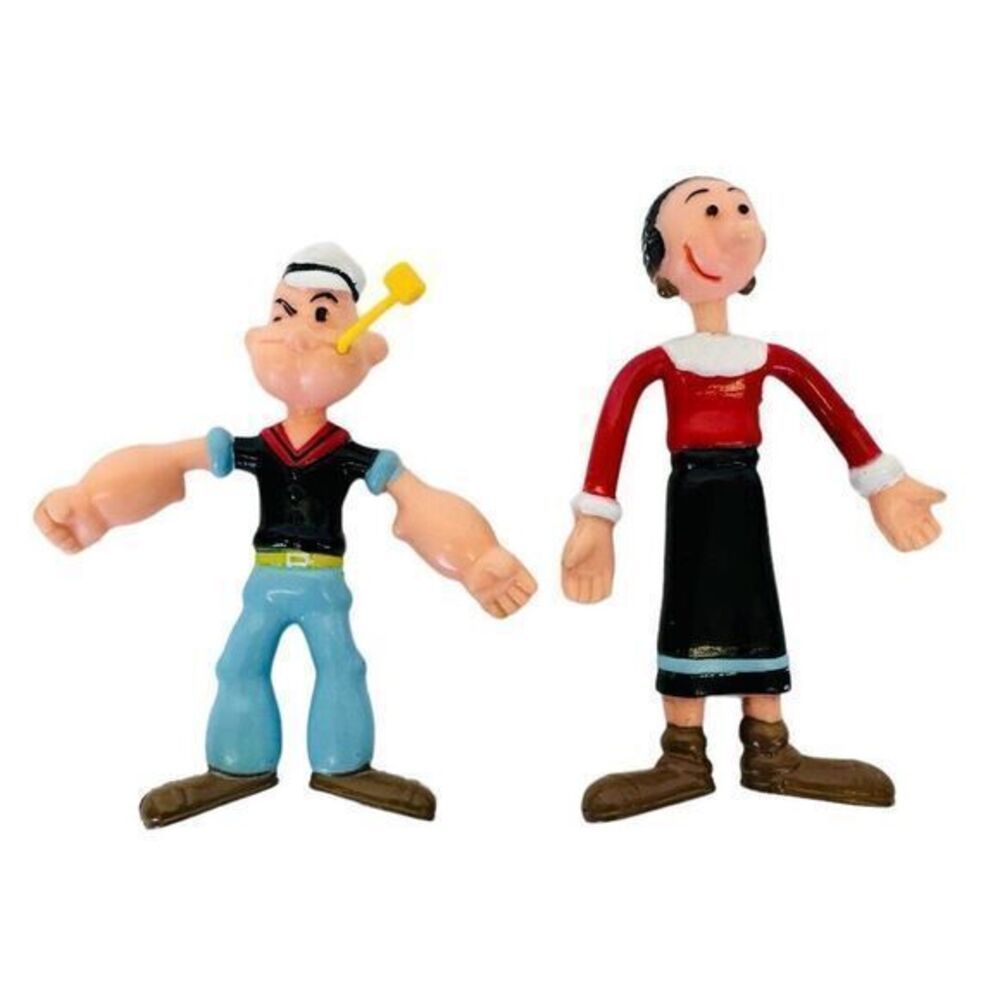 Vintage 1989 Collectables Popeye & Olive Oyl‎ By Jesco Bendables